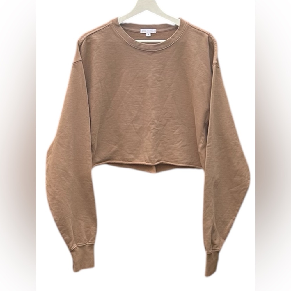 GOOD AMERICAN NWOT Women’s Cropped Crewneck Pullover Sweatshirt
